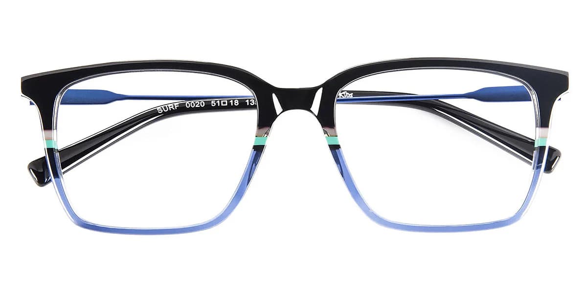 J.F. Rey Petite Surf 0020 Eyeglasses Black Turqoise 51mm Kids 2