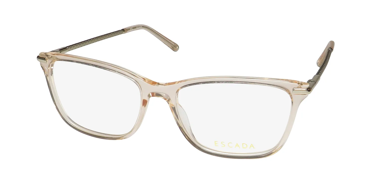 Escada Vesd62 09tu Eyeglasses Transparent Peach 54mm