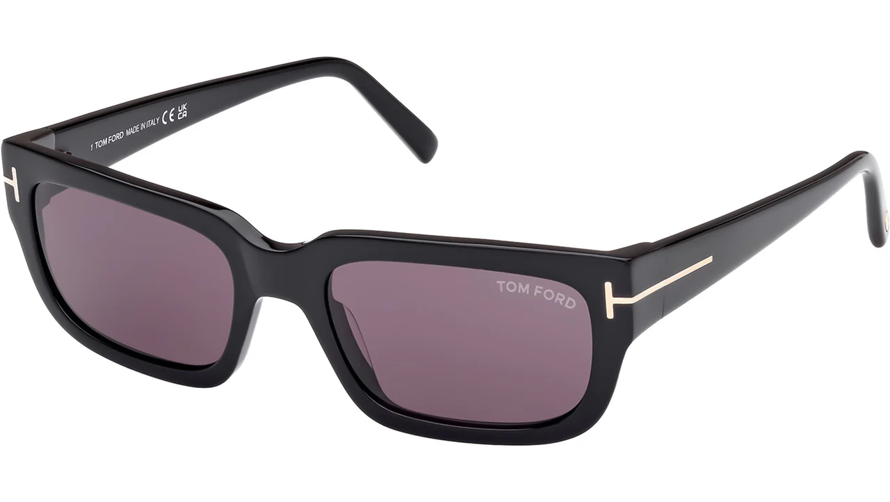 Tom Ford FT1075 01A Sunglasses Black 54mm Unisex