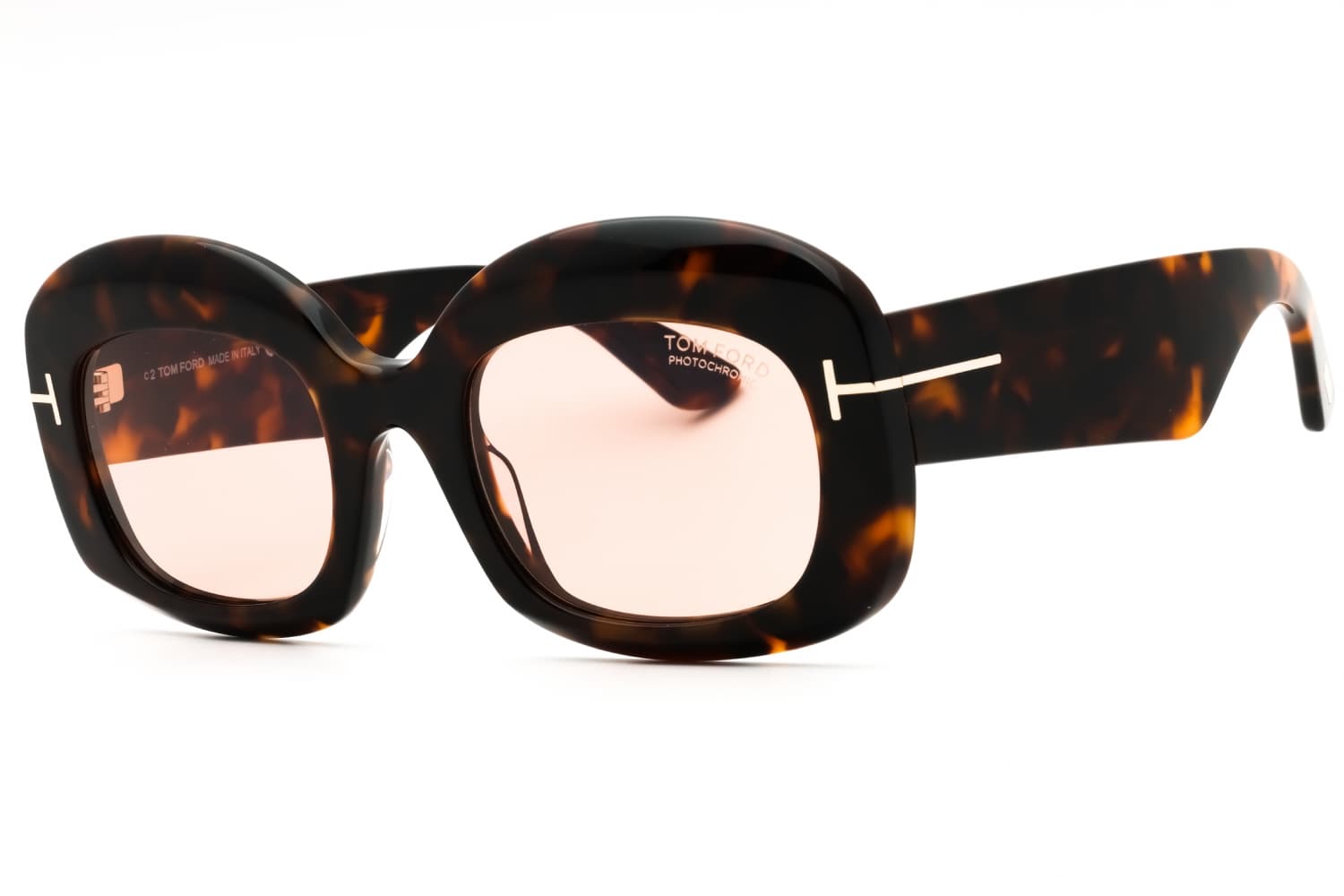 Tom Ford FT1219 52Y Sunglasses Dark Havana 53mm