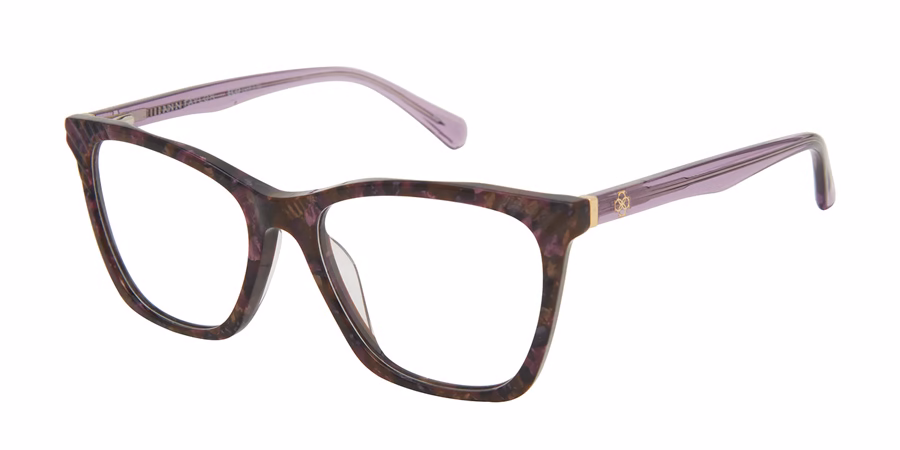 Ann Taylor AT341 02 Eyeglasses Plum Marble 53mm Women