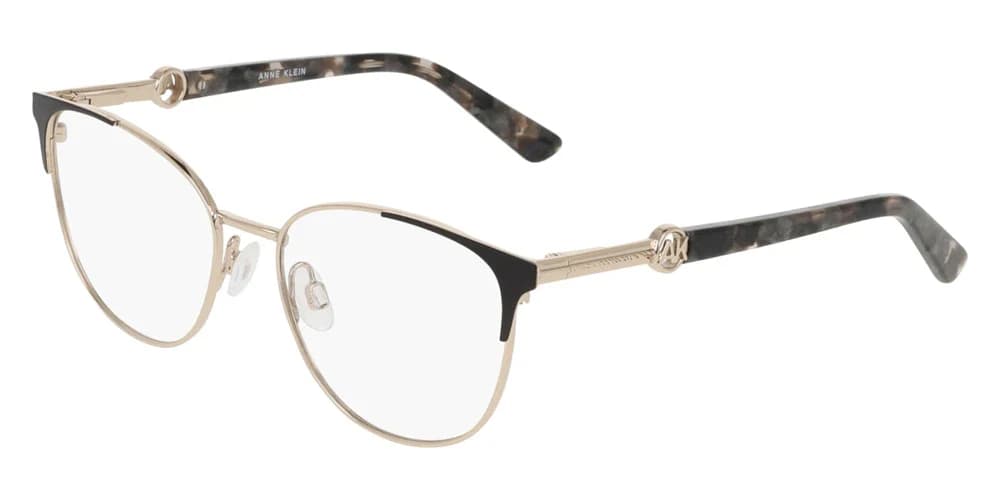 Anne Klein AK5126 001 Eyeglasses Black Gold 53mm Women