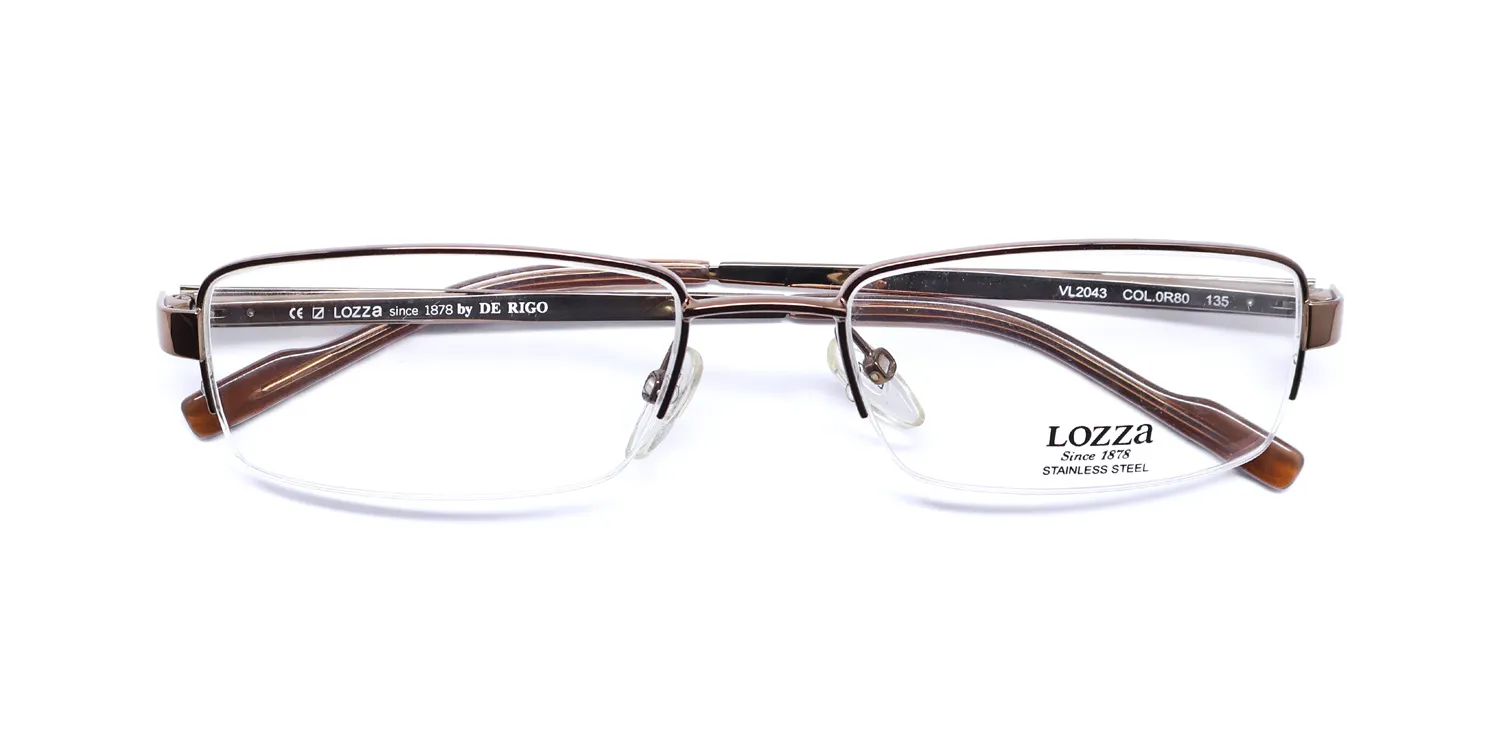 Lozza Vl2043 0r80 Eyeglasses Brown 53mm 2