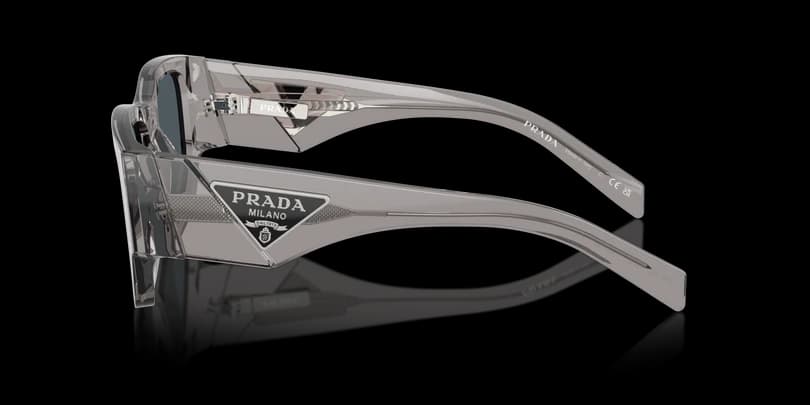 Prada 0PR 10ZS 16Z70B Sunglasses Transparent Asphalt 54mm Men 3
