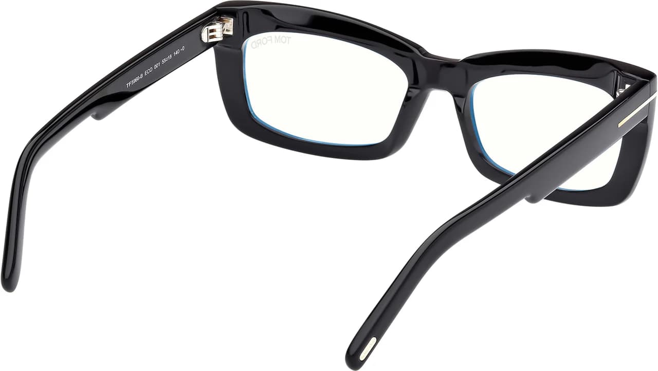 Tom Ford FT5966B 001 Eyeglasses Shiny Black 55mm Women 5
