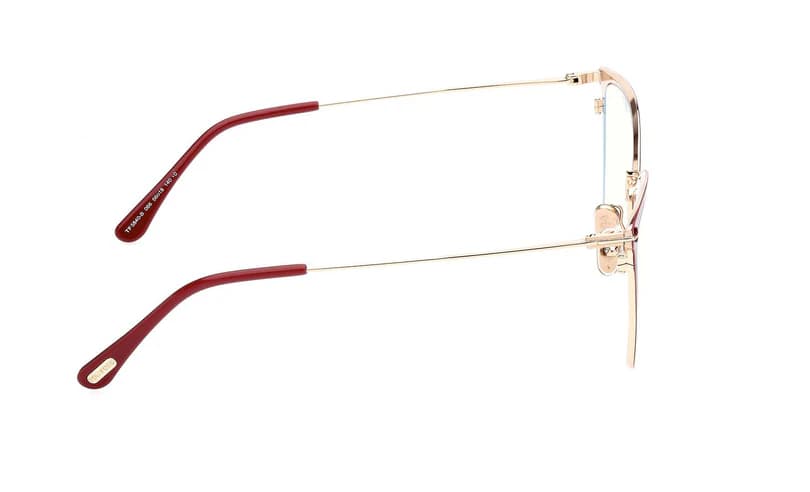 Tom Ford FT5840B 066 Eyeglasses Shiny Red 56mm Women 5