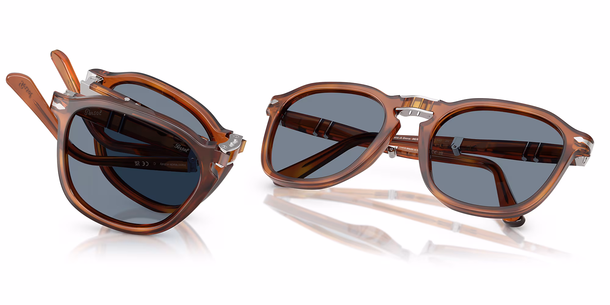 Persol PO3345S 96/56 Sunglasses Transparent Sienna Brown 54mm Unisex 7