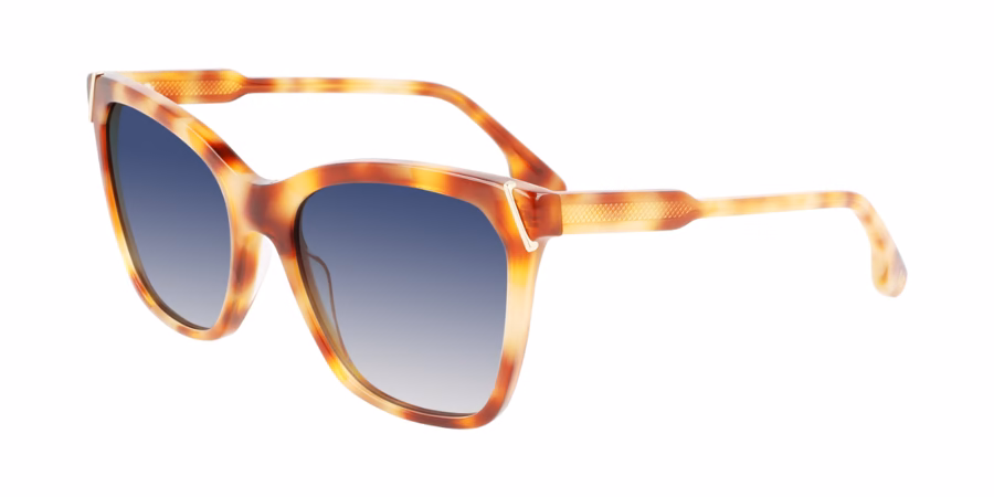 Victoria Beckham VB640S 238 Sunglasses Amber Tortoise 56mm Women