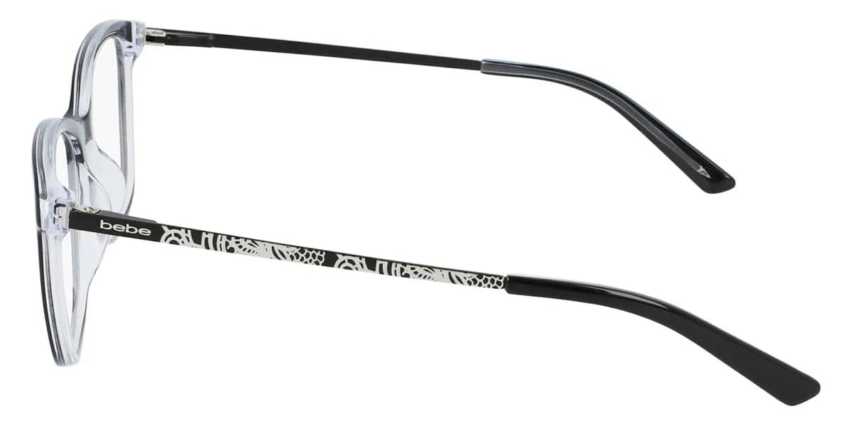 Bebe BB5187 001 Eyeglasses Jet Crystal 55mm Women 5