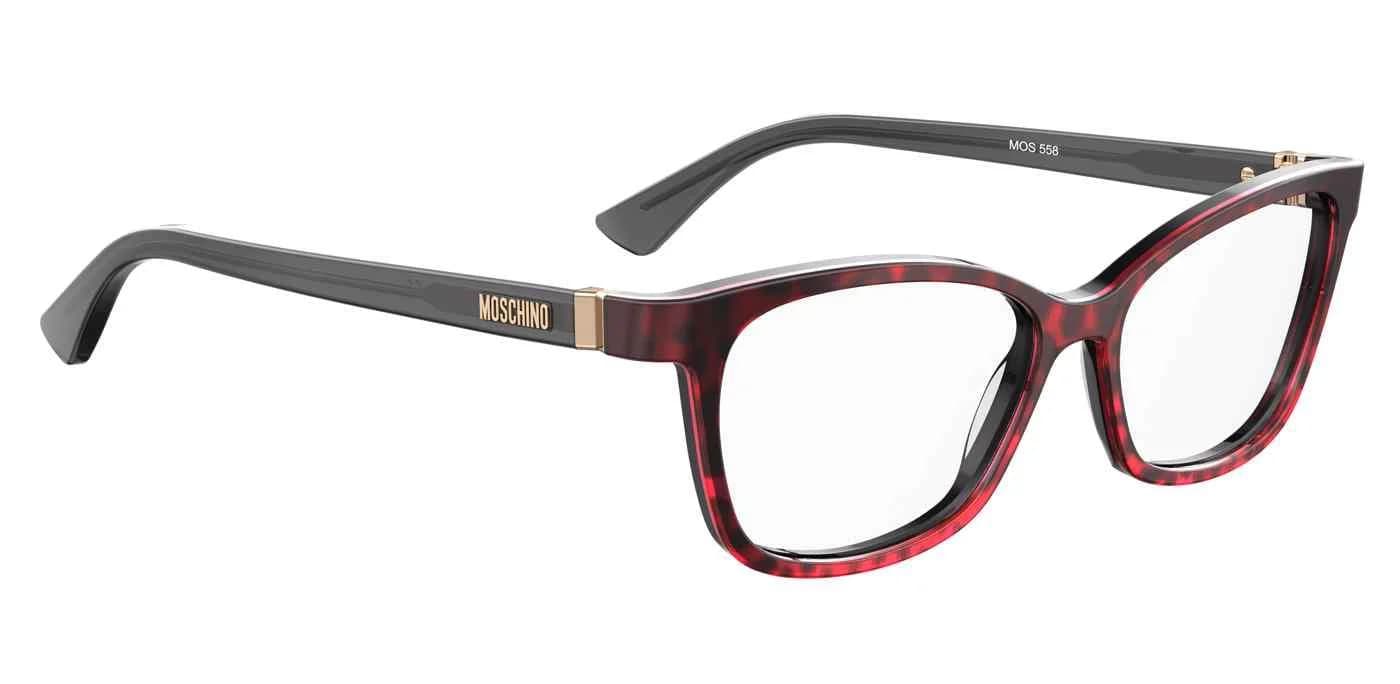 Moschino MOS558 03VJ Eyeglasses Red Animal 55mm Women 3