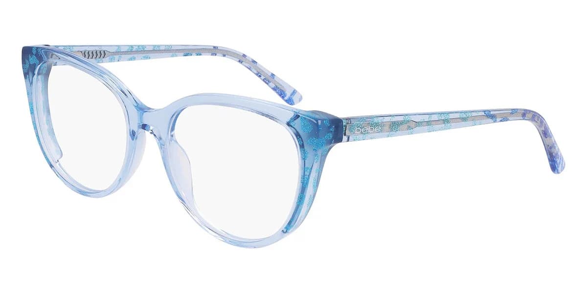 Bebe BB5208 422 Eyeglasses Blue Animal 52mm Women