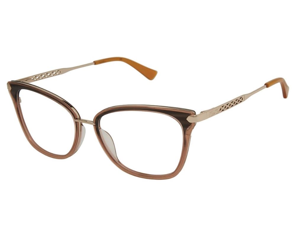 Nicole Miller NICE C01 Eyeglasses Brown Gradient 57mm Women