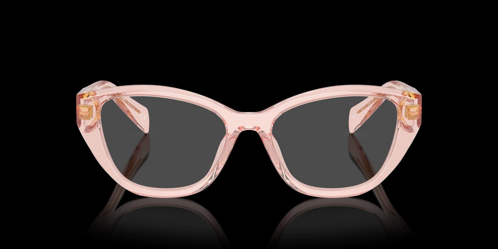 Prada 0PR 21ZV 19Q1O1 Eyeglasses Transparent Peach 53mm Women 2