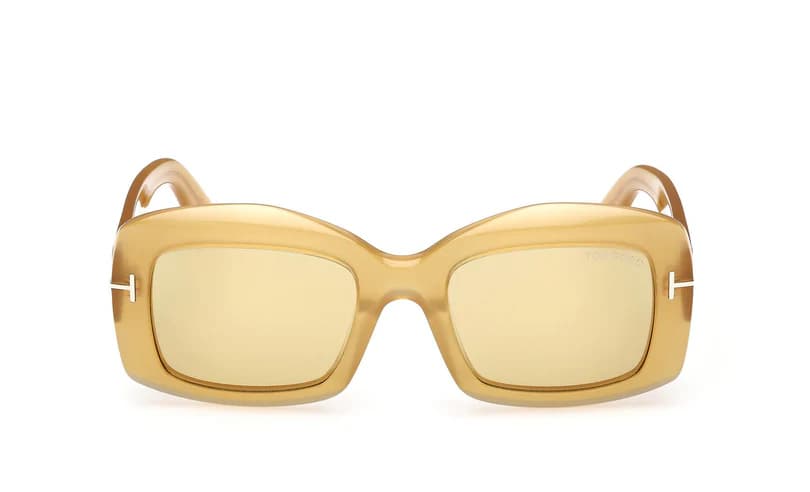 Tom Ford FT1218 39E Sunglasses Shiny Yellow 53mm Women 2