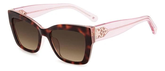 Kate Spade VALERIA/S 00T4 Sunglasses Havana Pink 53mm Women