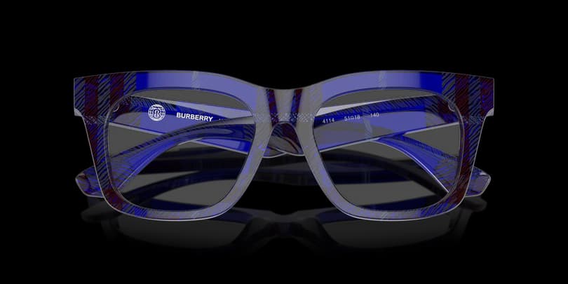 Burberry 0BE2407 4114 Eyeglasses Checkered Blue 51mm Women 5