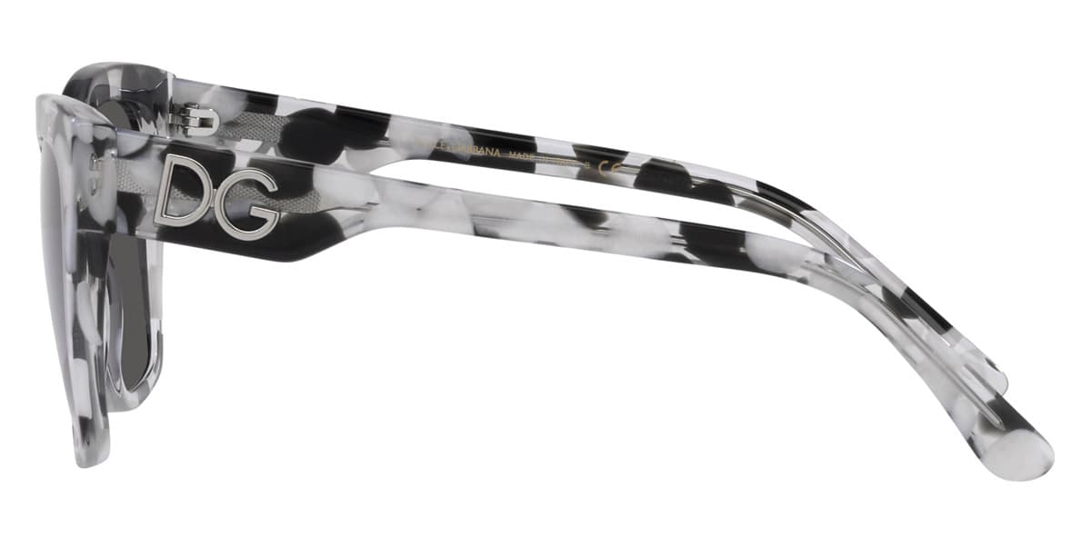 Dolce & Gabbana DG4384 336187 Sunglasses Black White Bubble 53mm Women 3
