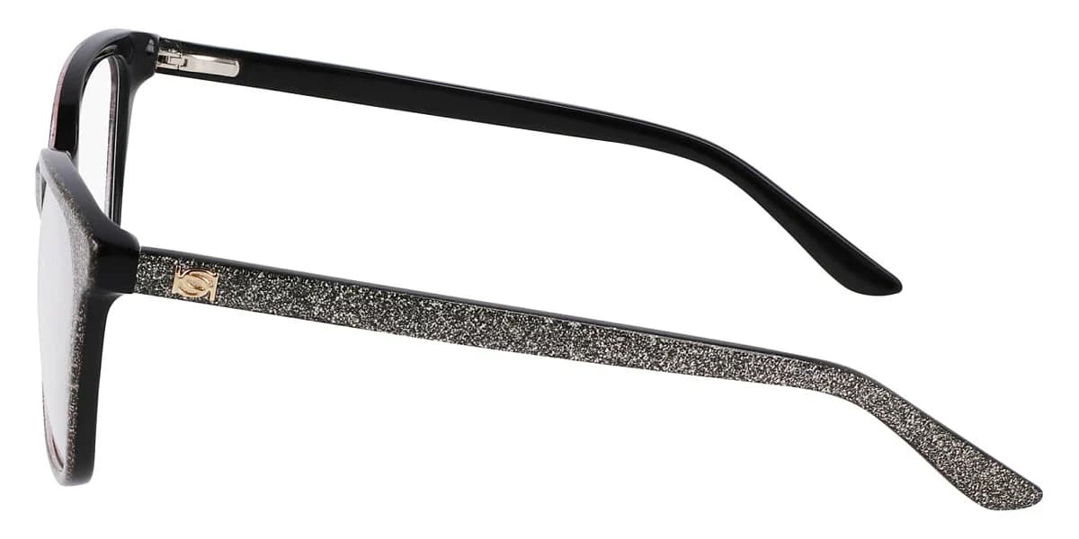 Bebe BB5217 001 Eyeglasses Jet Glitter 52mm Women 3