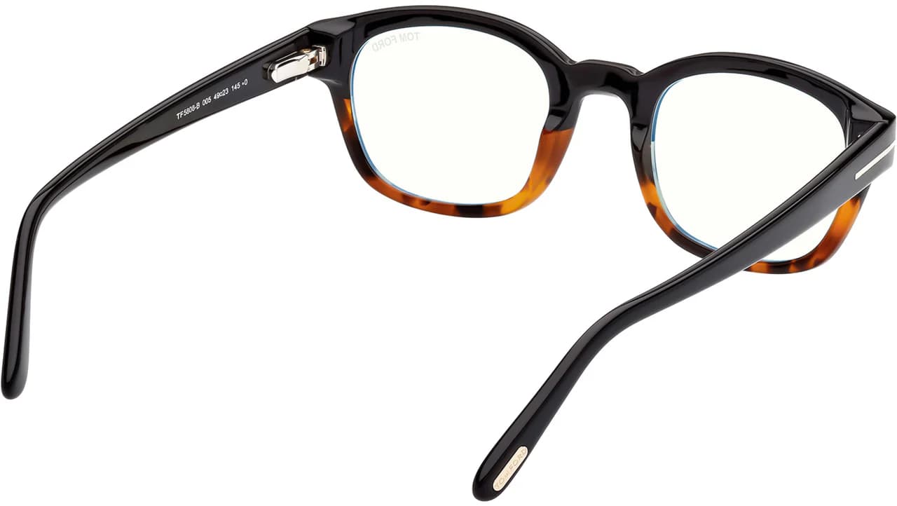Tom Ford FT5808B 005 Eyeglasses Black 49mm Men 5