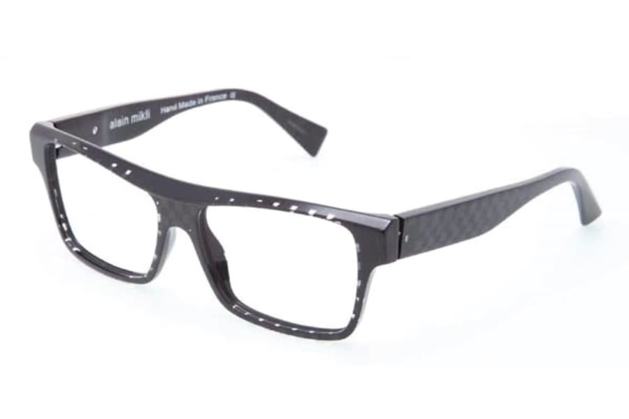Alain Mikli A0 3004 B09D Eyeglasses Black Checkered 55mm Unisex