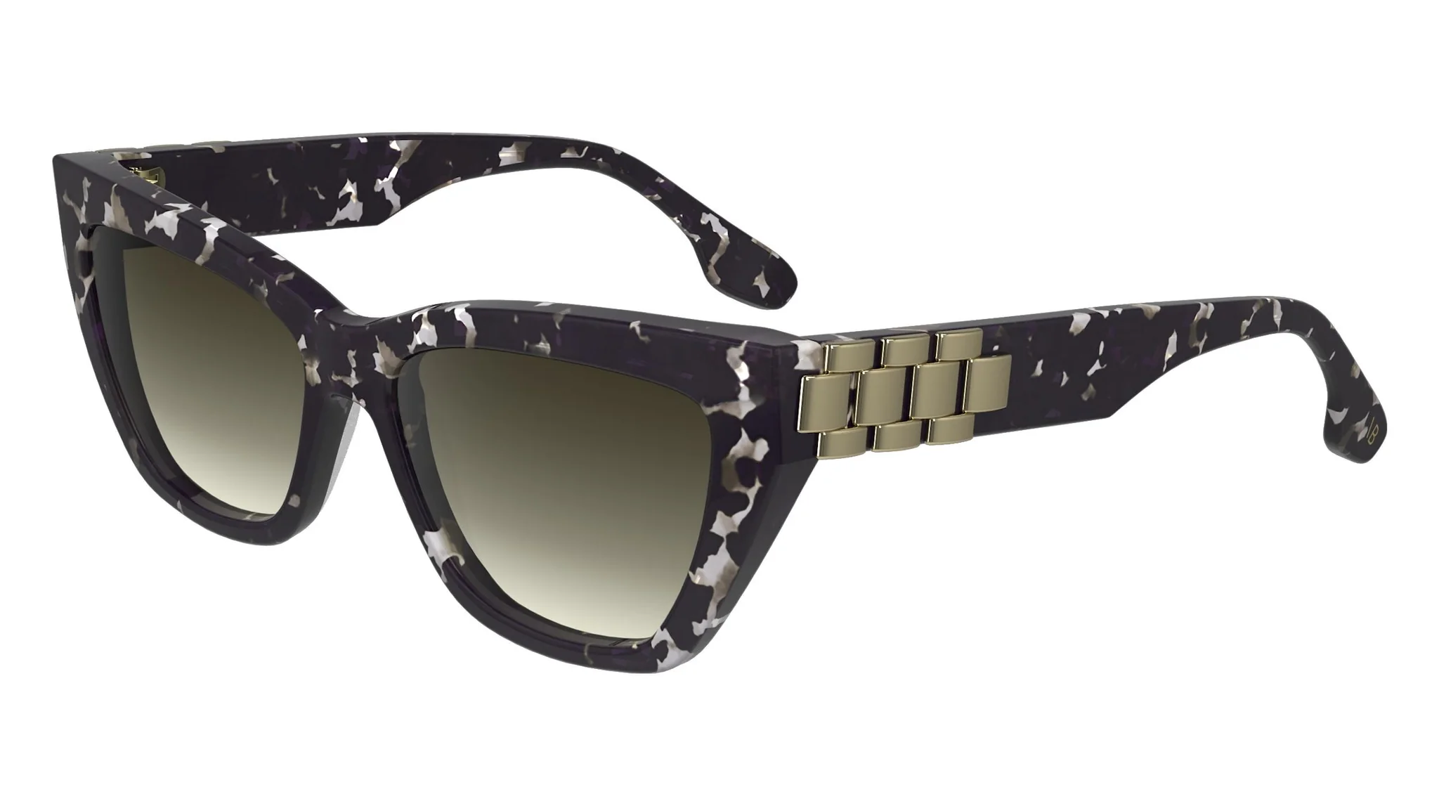 Victoria Beckham VB668S 010 Sunglasses Black Havana 55mm Women