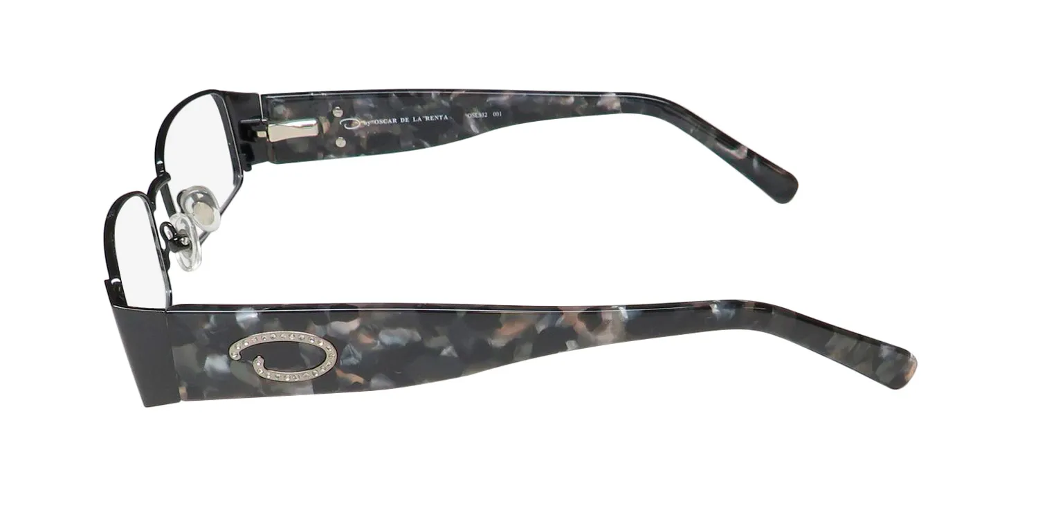 Oscar de la Renta Osl 332 001 Eyeglasses Shiny Black 51mm 4