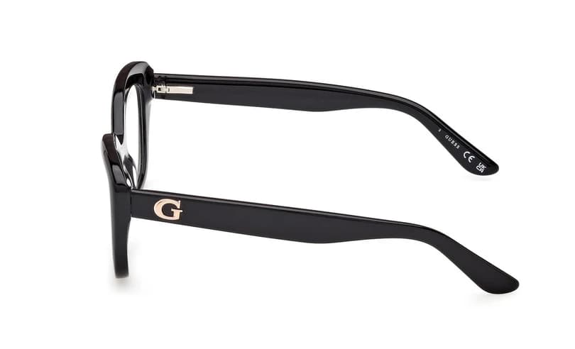 Guess GU50225 001 Eyeglasses Shiny Black 51mm Women 3