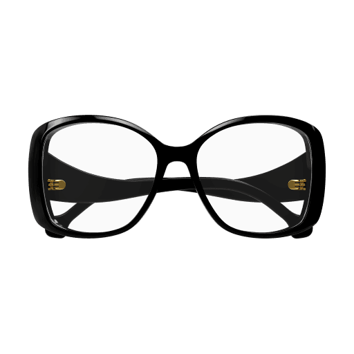 Gucci GG1236O 001 Eyeglasses Black 55mm Women 2