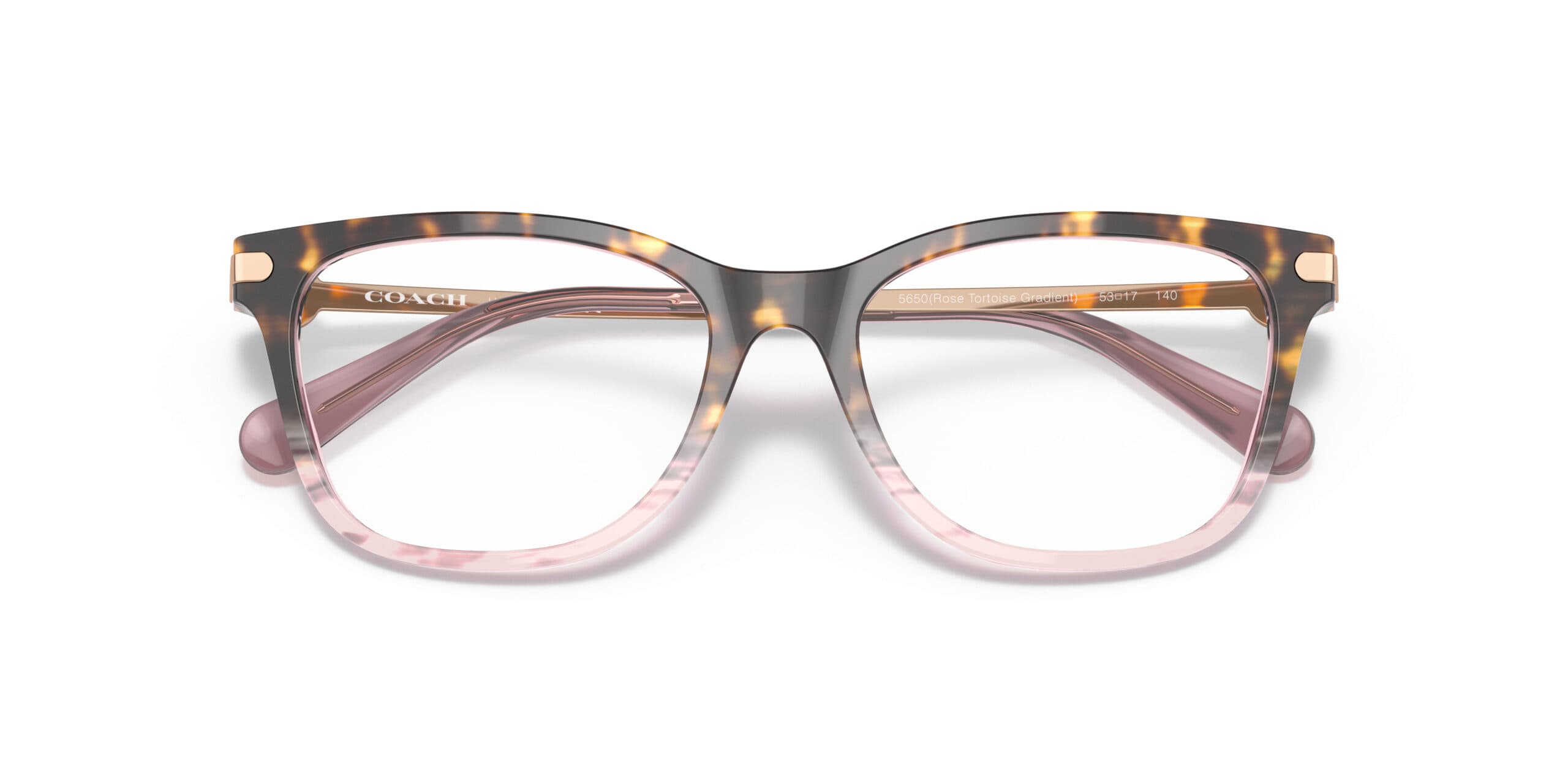 Coach HC6176 5650 Eyeglasses Rose Tortoise Gradient 53mm Women 5