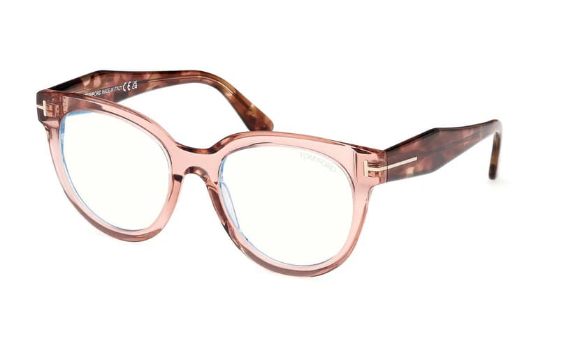 Tom Ford FT5987B 072 Eyeglasses Shiny Pink 52mm Women