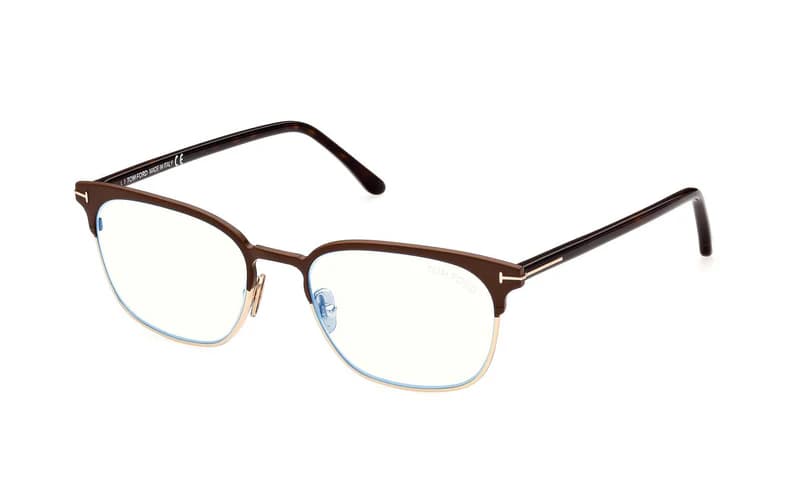 Tom Ford FT5799B 049 Eyeglasses Matte Dark Brown 53mm Men