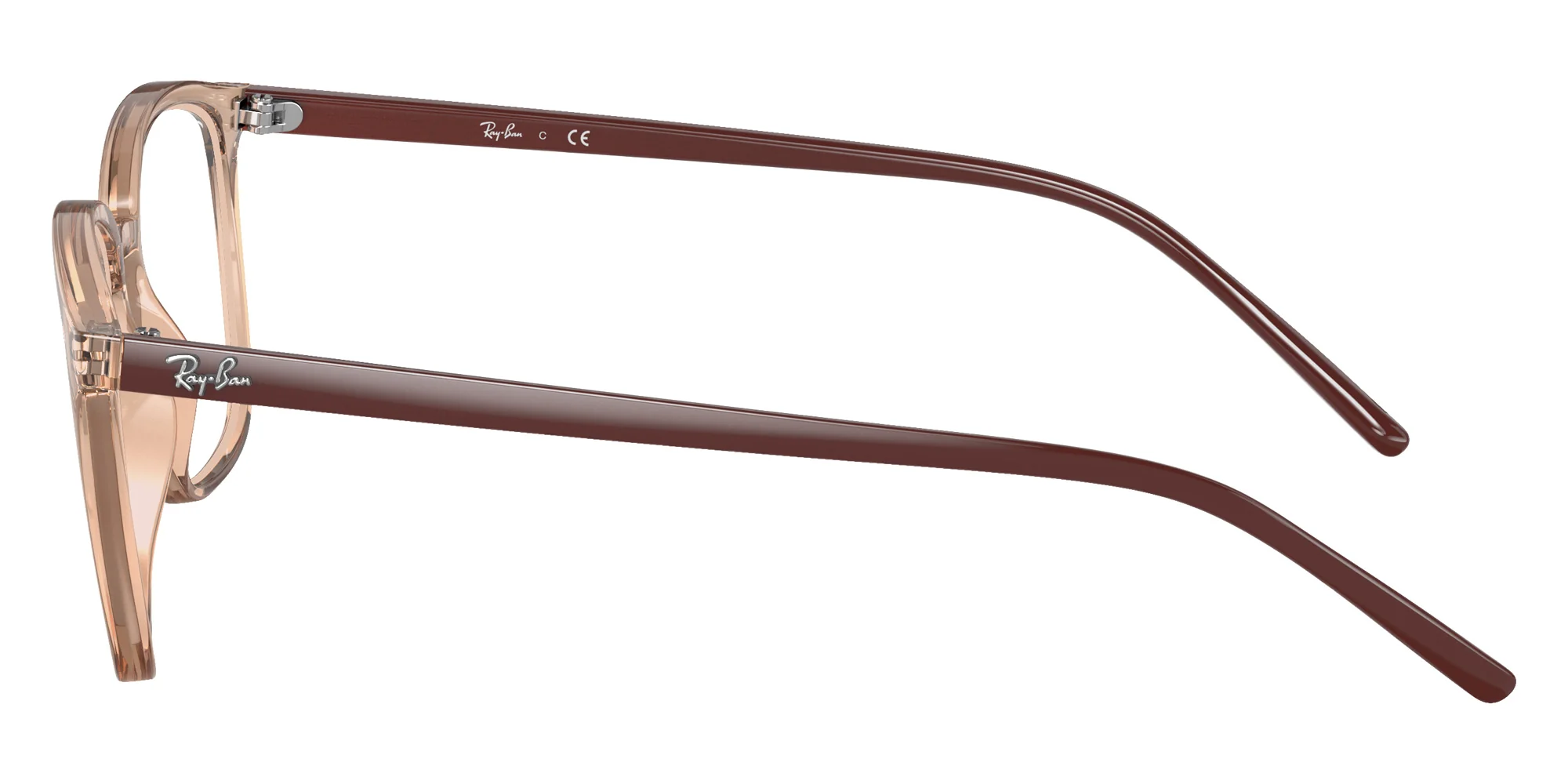 Ray-Ban RB7185 5940 Eyeglasses Light Brown 52mm Unisex 3