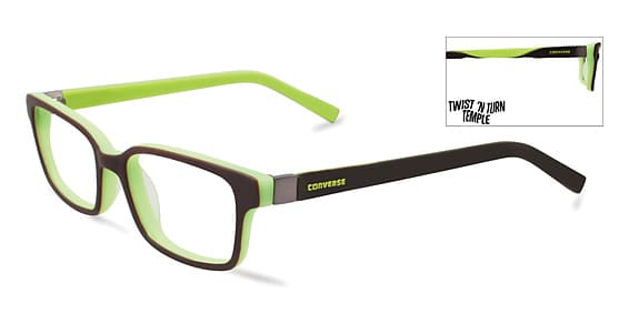 Converse K020 Eyeglasses Brown Green 48mm Kids