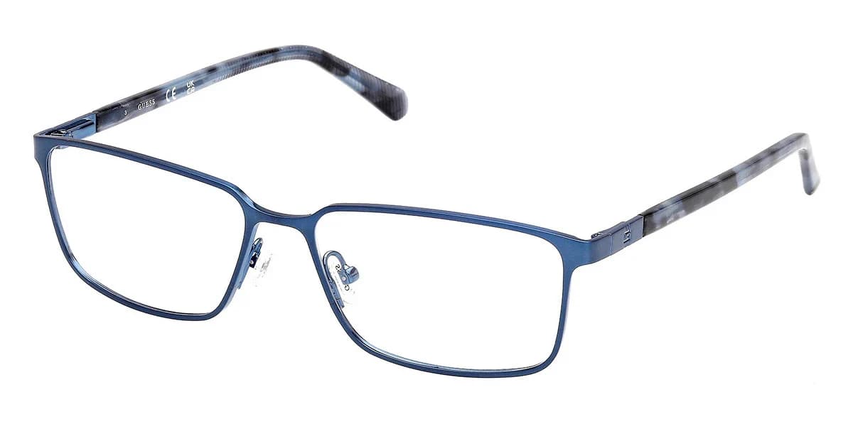 Guess GU50244 091 Eyeglasses Matte Blue 55mm Men