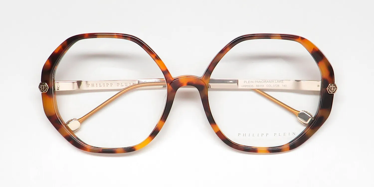 Philipp Plein Vpp053s Plein Panorama Lake 0728 Eyeglasses Black Havana 56mm 2