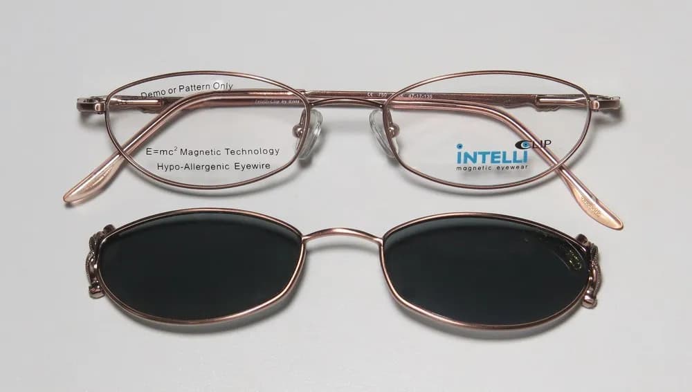 Elite Eyewear Intelli Clip 750 pink Eyeglasses Brownish Pink 47mm 3