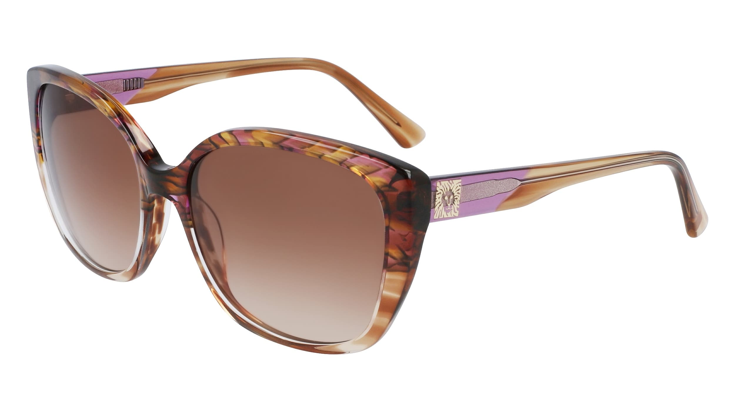 Anne Klein AK7071 505 Sunglasses Plum Animal 54mm Women