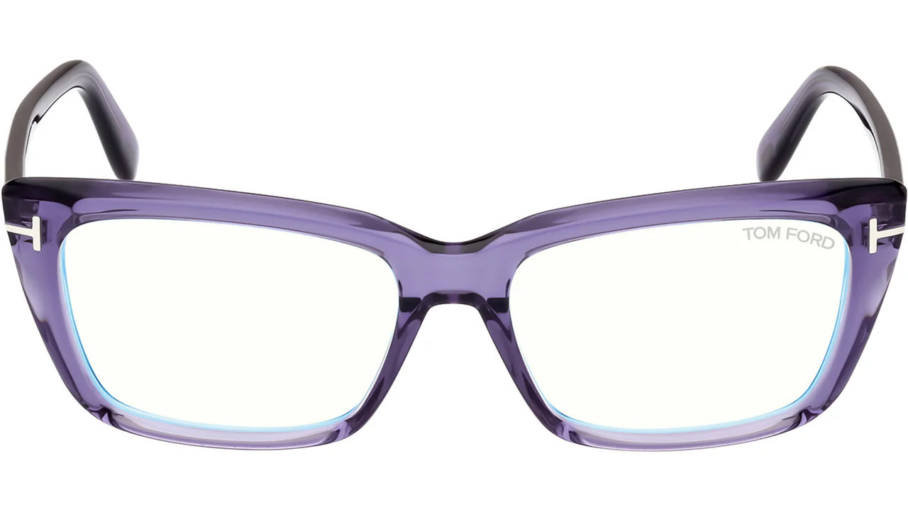 Tom Ford FT5894B 81 Eyeglasses Shiny Violet 56mm Women 2