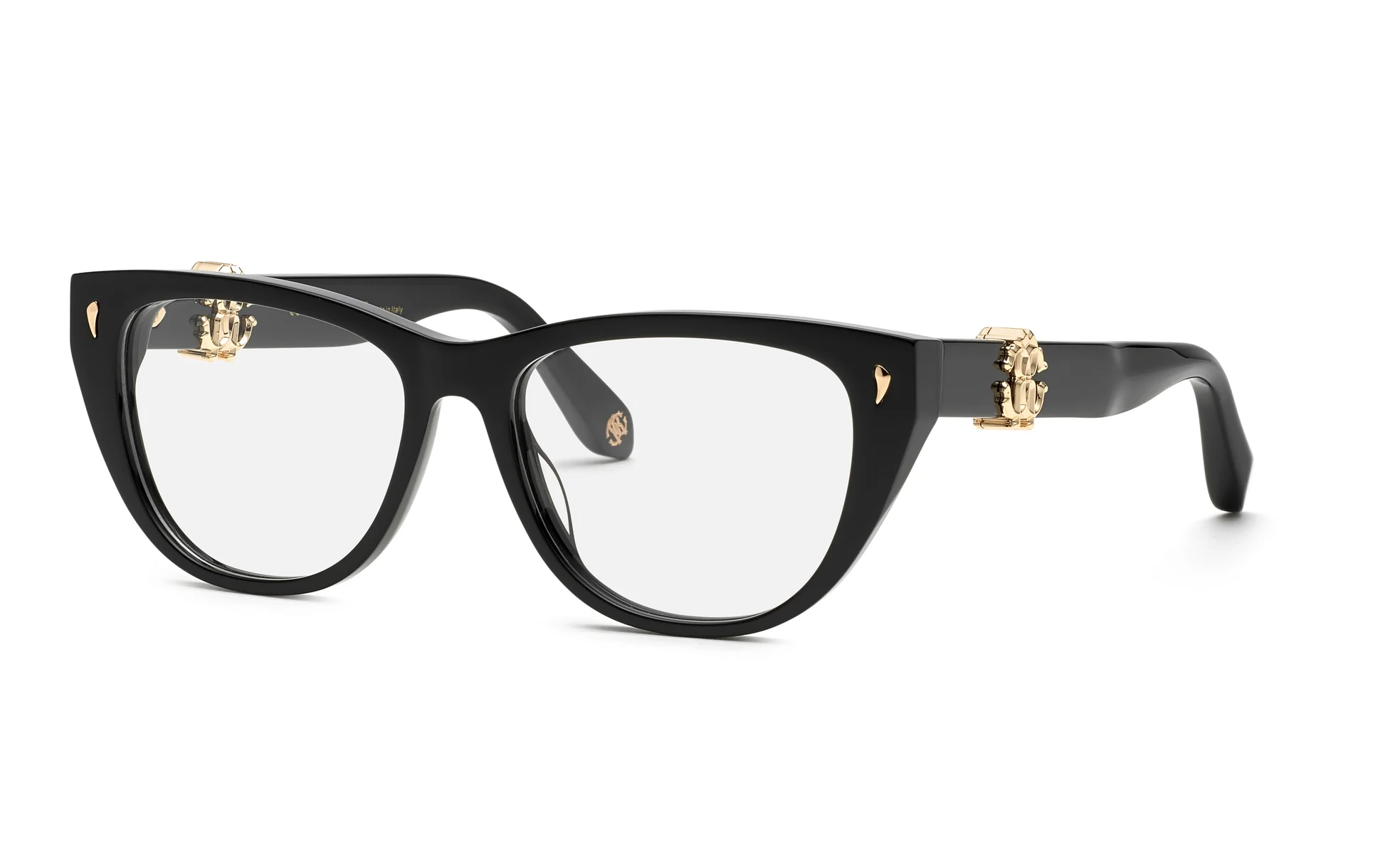 Roberto Cavalli VRC045 0700 Eyeglasses Shiny Black 54mm Women