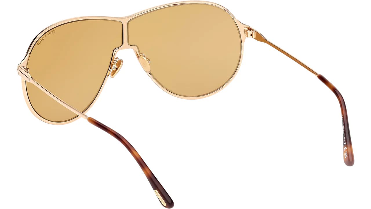 Tom Ford FT1174 30E Sunglasses Shiny Deep Gold 71mm Unisex 3