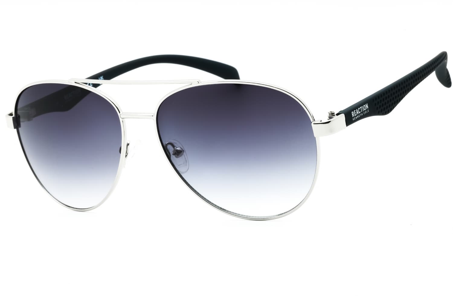 Kenneth Cole Reaction KC1318 10B Sunglasses Shiny Light Nickel 58mm Men