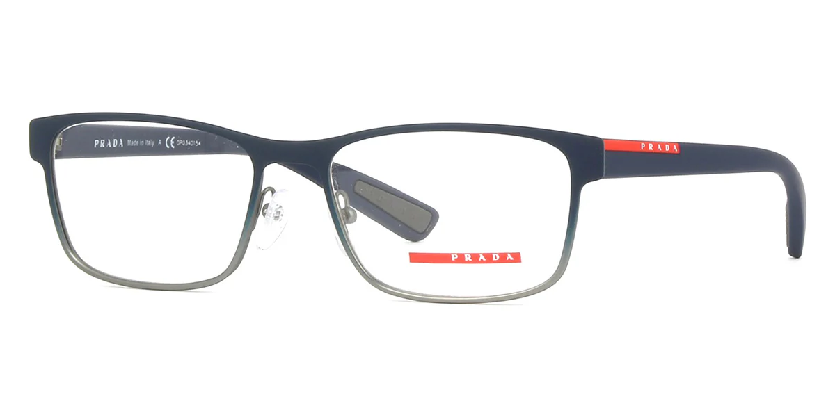 Prada VPS50G U6T1O1 Eyeglasses Blue 55mm Men