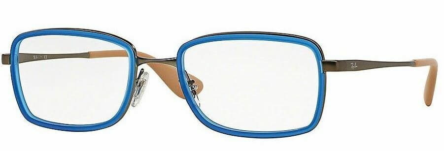 Ray-Ban RB6336 2620 Eyeglasses Rubber Blue 53mm Unisex