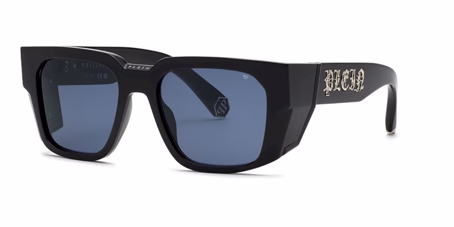 Philipp Plein SPP130M 700Y Sunglasses Shiny Black 54mm Men