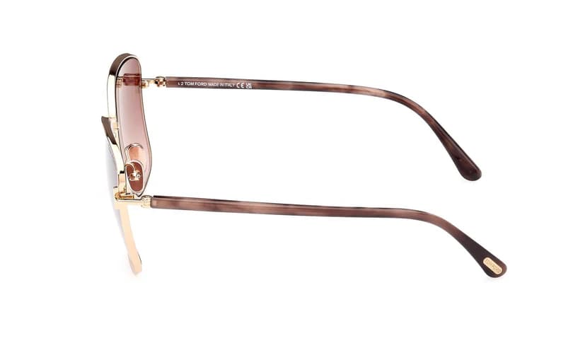 Tom Ford Fern TF1029 28Z Sunglasses Rose Gold 57mm Women 3