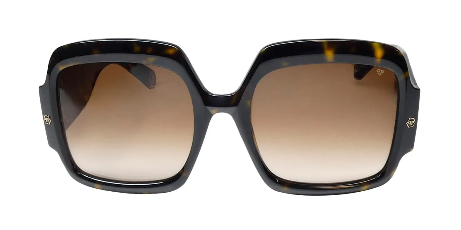 Philipp Plein Spp038 Plein First Lady Dubai 0722 Sunglasses Shiny Dark Brown 56mm 3