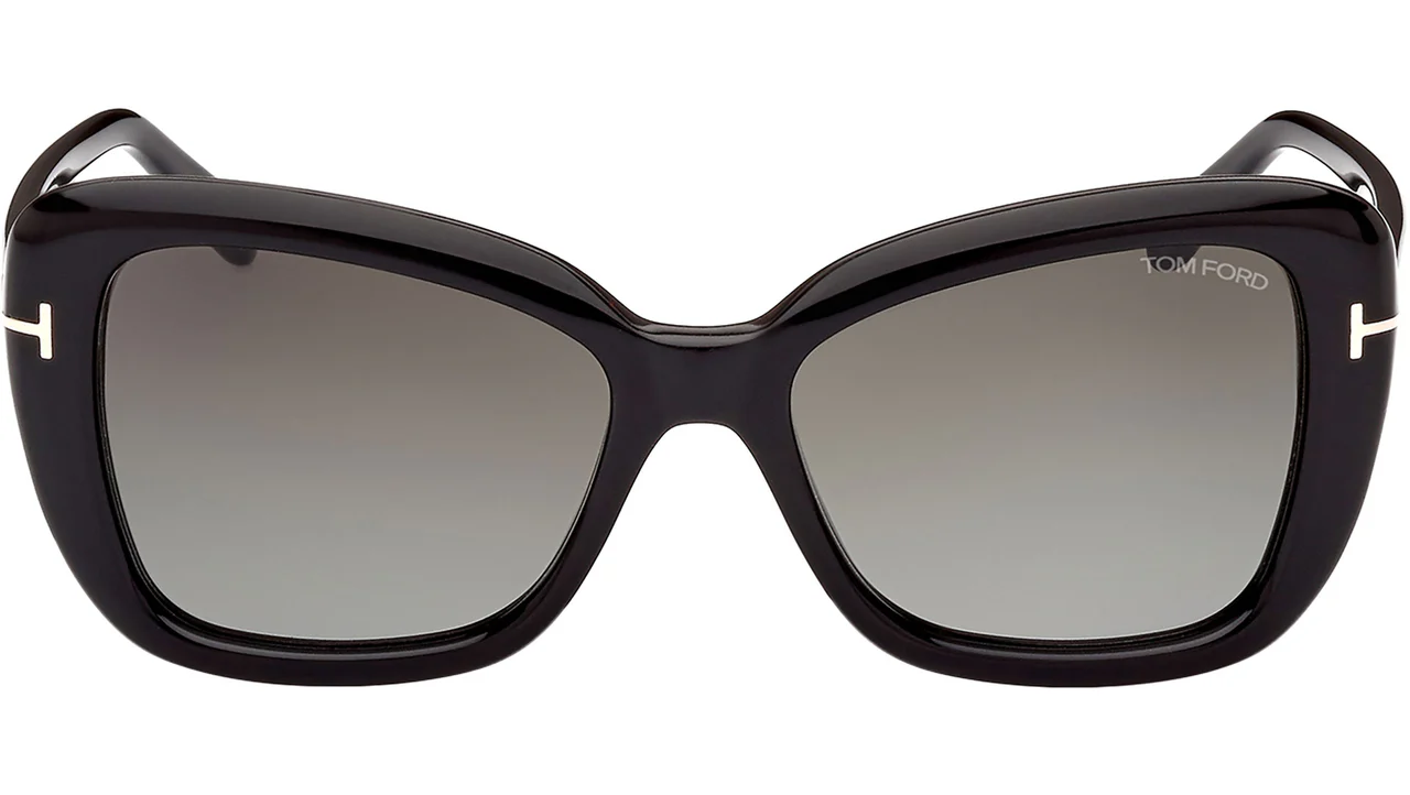 Tom Ford FT1008 01B Sunglasses Shiny Black 55mm Women 2