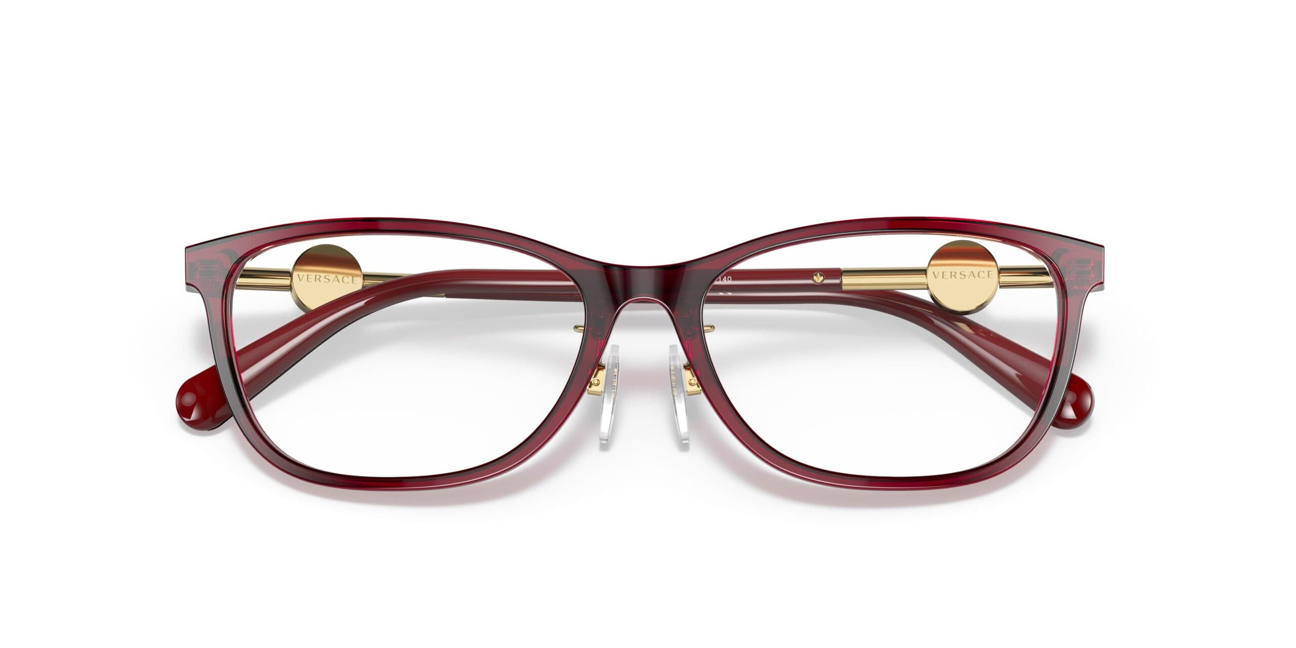 Versace 0VE3297D 388 Eyeglasses Transparent Bordeaux 55mm Women 5