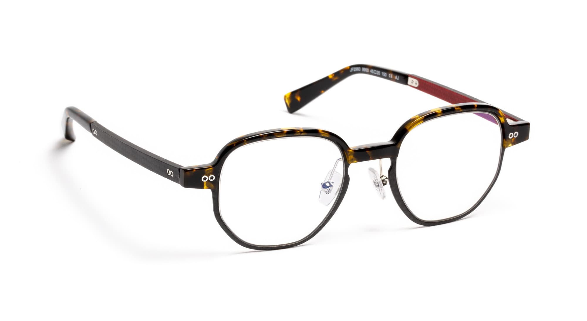 J.F. Rey JF2960 C9900 Eyeglasses Tortoiseshell/carbon/fiber Red 45mm Men