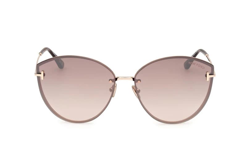 Tom Ford FT1106 28G Sunglasses Shiny Gold 63mm Women 2